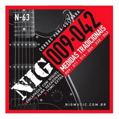 Encordoamento Para Guitarra Elétrica .009 .042 Nig N-63