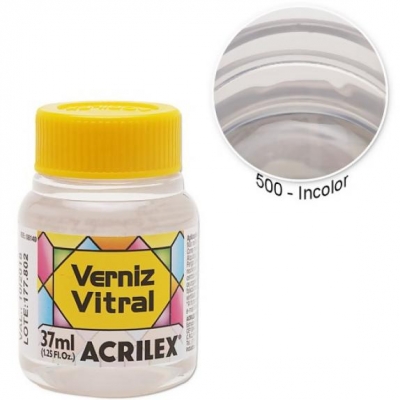 Verniz Vitral Acrilex Brilhante 37ml Incolor 500