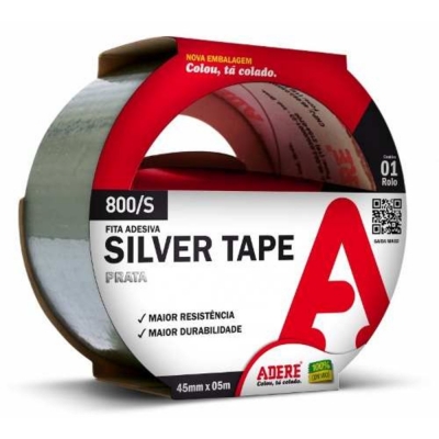 Fita Adesiva Silver Tape 45mm x 05m Adere