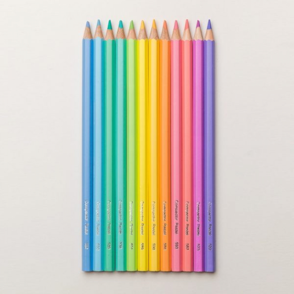 Foto 2 - Lápis de Cor Neo-Pen 12 Cores Art Color Pastel Compactor 