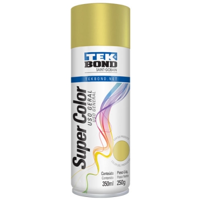 Tinta Spray Acabamento Uso Geral Dourado 350ml Tekbond 