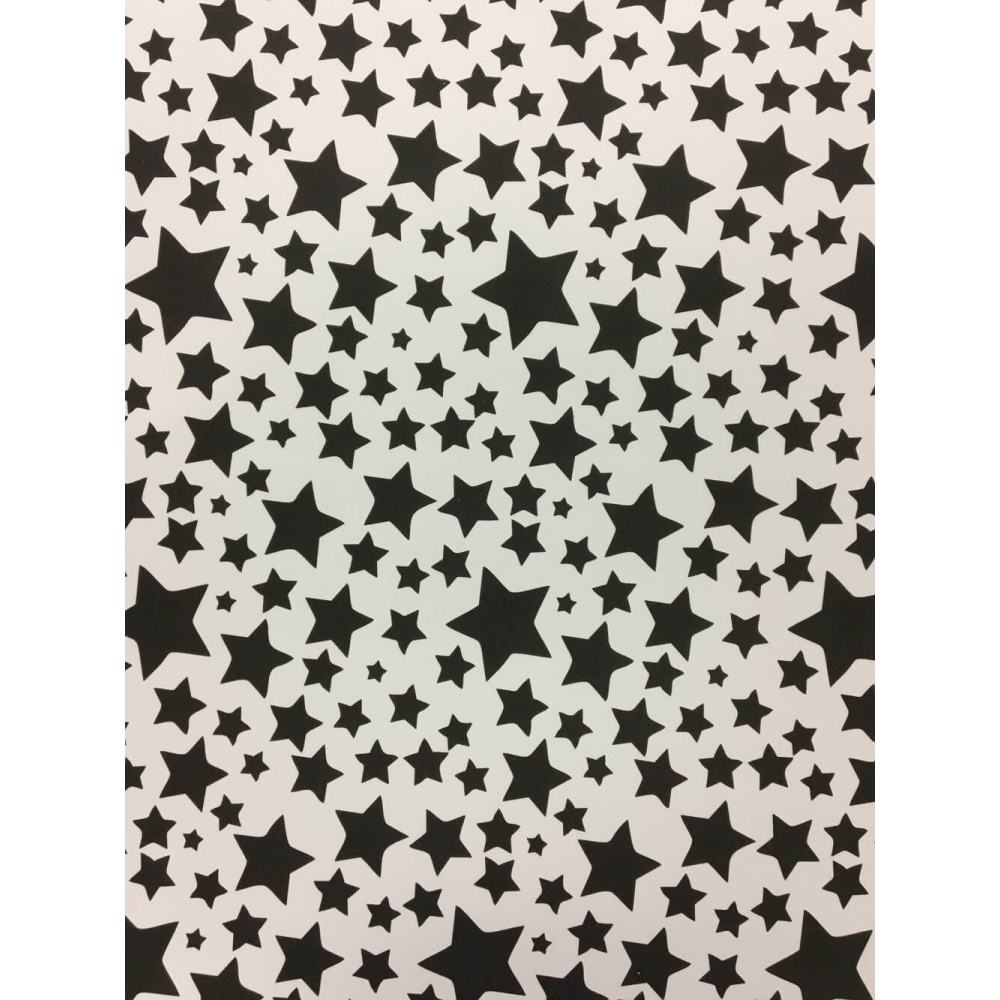 Foto 1 - Folha de Eva Estampado 1.50 mm x 40 cm x 48 cm Estrela Preto e Branco