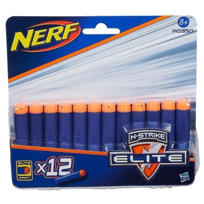 Refil Dardos Nerf Strike Elite Com 12 Unidades Hasbro A0350