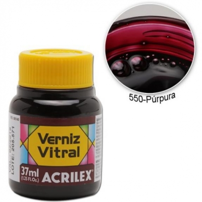 Verniz Vitral Acrilex Brilhante 37ml Purpura 550
