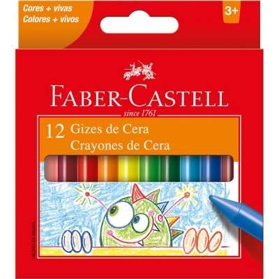 Giz De Cera 12 Cores Faber Castell 141012N